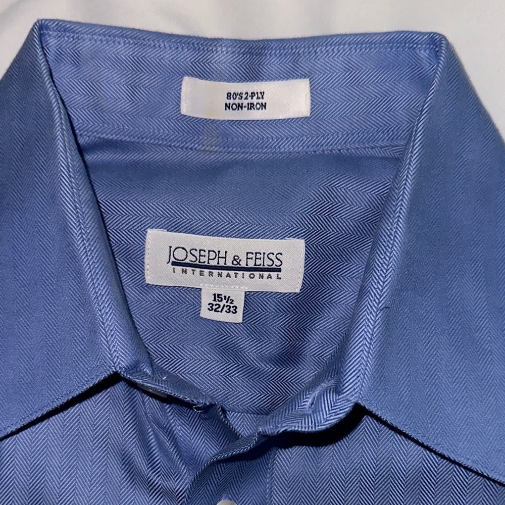 Joseph & Feiss Men's Classic Blue Dress Shirt